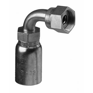 FFX90L-08-08W - 1/2" Hose x 1/2" ORFS Female Swivel 90Â° Long crimp fitting (083705)