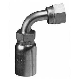 FFX90M-16-16 - 1" Hose x 1" ORFS Female Swivel 90Â° Medium crimp fitting (082874)