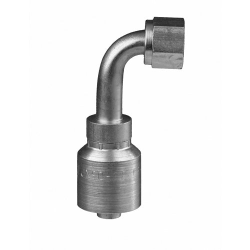 FJX90-20-20JJ - 1-1/4" Hose x 1-1/4" JIC (1-5/8"-12 thread) 37° Female 90° crimp fitting (084036)