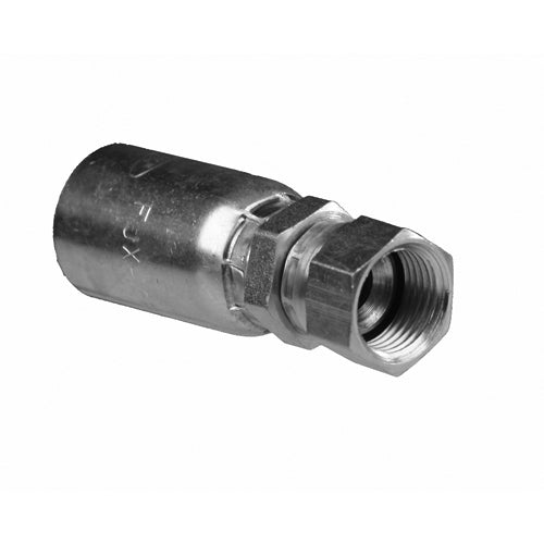 FJXT-08-08 - สายยาง 1/2" x 1/2" JIC (3/4"-16 เกลียว) 37Â° ข้อต่อย้ำหางปลาตรงยาวแบบหมุนตัวผู้ (082784)