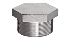 FHH-J4-24 | 1 1/2 "ปลั๊กหัวหกเหลี่ยมเกลียวฟอร์จ 3000# 304 สแตนเลส (098493)
