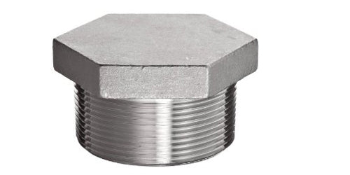 FHH-J6-24 | 1 1/2" Forged Threaded Hex Head Plug 3000# 316 Stainless (098504)
