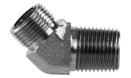 FS2503-16-16 - 45Â° Elbow, 1" ORFS x 1" NPTF ข้อต่อไฮดรอลิกตัวผู้ (081430)