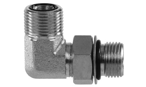 90 Elbow FS6801-04-04 1/4" ORFS x 1/4" ORB Male (Straight Thread) hydraulic fittings