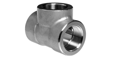 FT-J6-20 | 1 1/4" Forged Threaded Female Threaded Tee 3000# 316 Stainless SN: S4036T012 (098604)