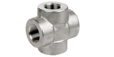 FX-J4-12 | 3/4" Forged Threaded Female Threaded Cross 3000# 304 Stainless SN:S4034X006 (098635)