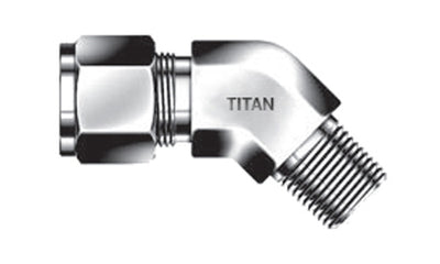LBM-12-12N | ท่อ 3/4" x 3/4" ข้องอ NPT 45 ตัวผู้ - SS (095849)