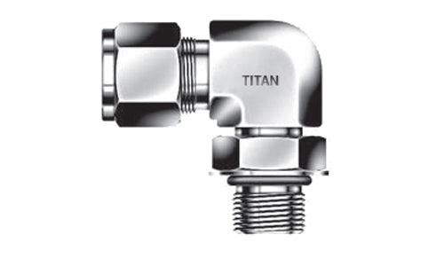 LS-06-06U - 3/8" Tube x 3/8" Male ORB 90 Adj. Elbow - 316 Stainless (095891)
