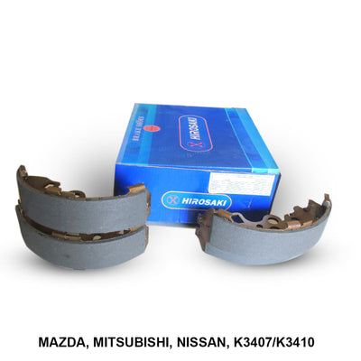 HIROSAKI Classic Brake Shoes, K3410, Fits Mazda Bongo 1999–2010, Semi-Metallic
