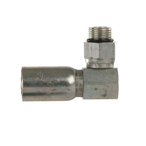 MBX90-08-12 - 1/2" Hose x 3/4" ORB Male Swivel 90Â° crimp fitting (082990)