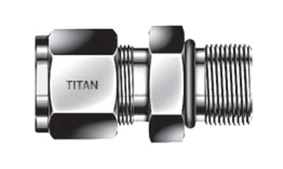 MCS-06-06U - ท่อ 3/8" x 3/8" คอนเนคเตอร์ตัวผู้โอริงบอส - 316 สแตนเลส (095967)