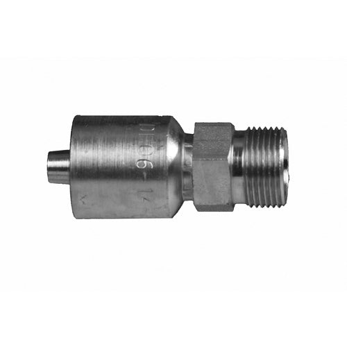 MDH-04-10-18W - 1/4" Hose x 10mm Tube / M18x1.5 DIN Male Rigid crimp fitting (083936)