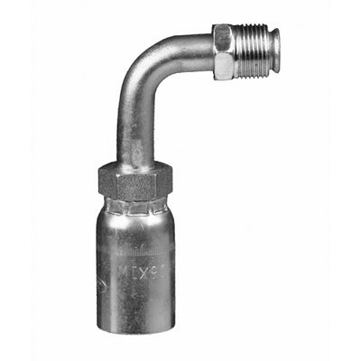 MIX90-05-05-R5 - 5/16" Hose (R5) x 5/16" Inverted Flare Male Swivel 90Â° Hose End Fittings (084178)