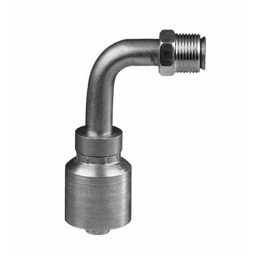 MIX90-04-05W - 1/4" Hose x 5/16" Inverted Flare Male Swivel 90Â° crimp fitting (084002)