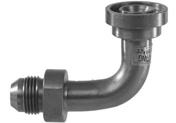 NB6890-24-24 - 90° Elbow, 1-1/2" JIC (1-7/8"-12 thread) x 1-1/2" Code 61 Flange