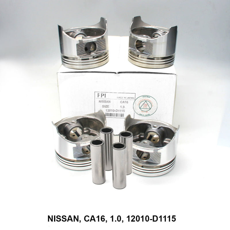 FPI Piston w/ Pin 1.00 Oversize - Nissan CA16 - OEM 12010-D1115