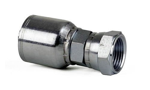 P43-FJ-06-06 | สายยาง 3/8" x 3/8" JIC (เกลียว 9/16"-18) 37Â° ข้อต่อย้ำหางปลาตัวเมีย (083230)