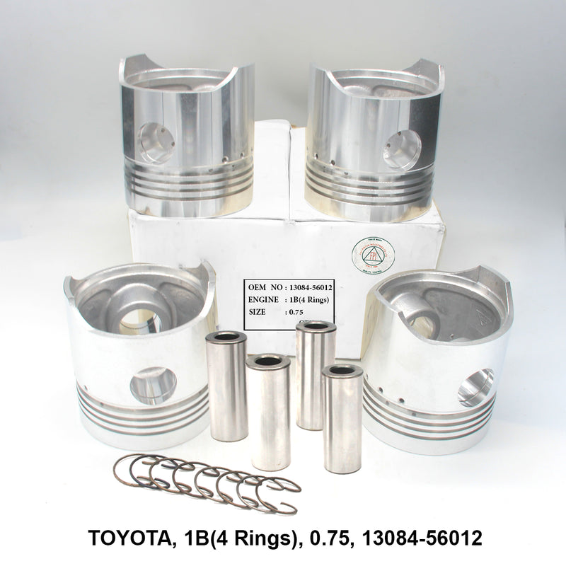 FPI Piston w/ Pin 0.75 Oversize for Toyota 1B, OEM 13084-56012