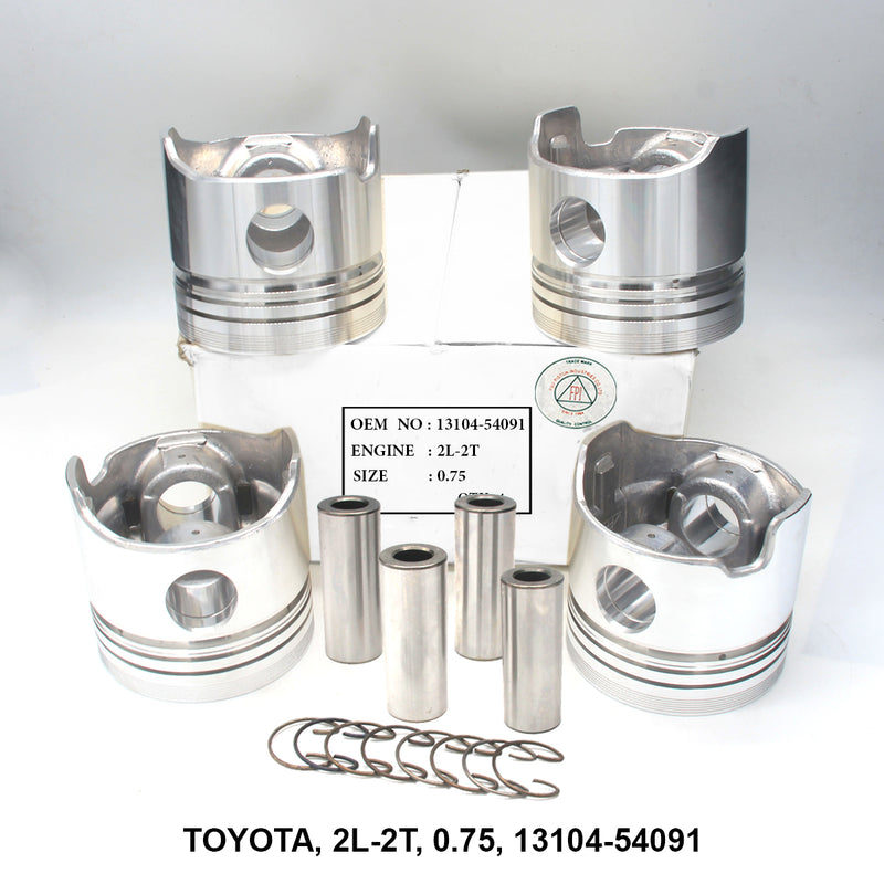 FPI Piston w/ Pin 0.75 Oversize for Toyota 2L-2T, OEM 13104-54091