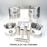 FPI Piston w/ Pin 1.00 Oversize for Toyota 2L-2T, OEM 13105-54091