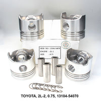 FPI Piston w/ Pin 0.75 Oversize, Toyota 2L-2, OEM 13104-54070