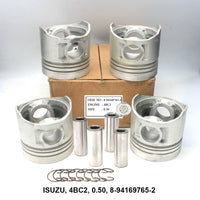 FPI Piston w/ Pin 0.50 Oversize, Isuzu 4BC2, OEM 8-94169765-2