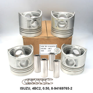 FPI Piston w/ Pin 0.50 Oversize, Isuzu 4BC2, OEM 8-94169765-2