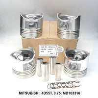 FPI Piston w/ Pin 0.75 Oversize - Mitsubishi 4D55T Turbo - OEM MD103316