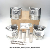 FPI Piston w/ Pin 0.50 Oversize, Mitsubishi 4D55, OEM MD103322