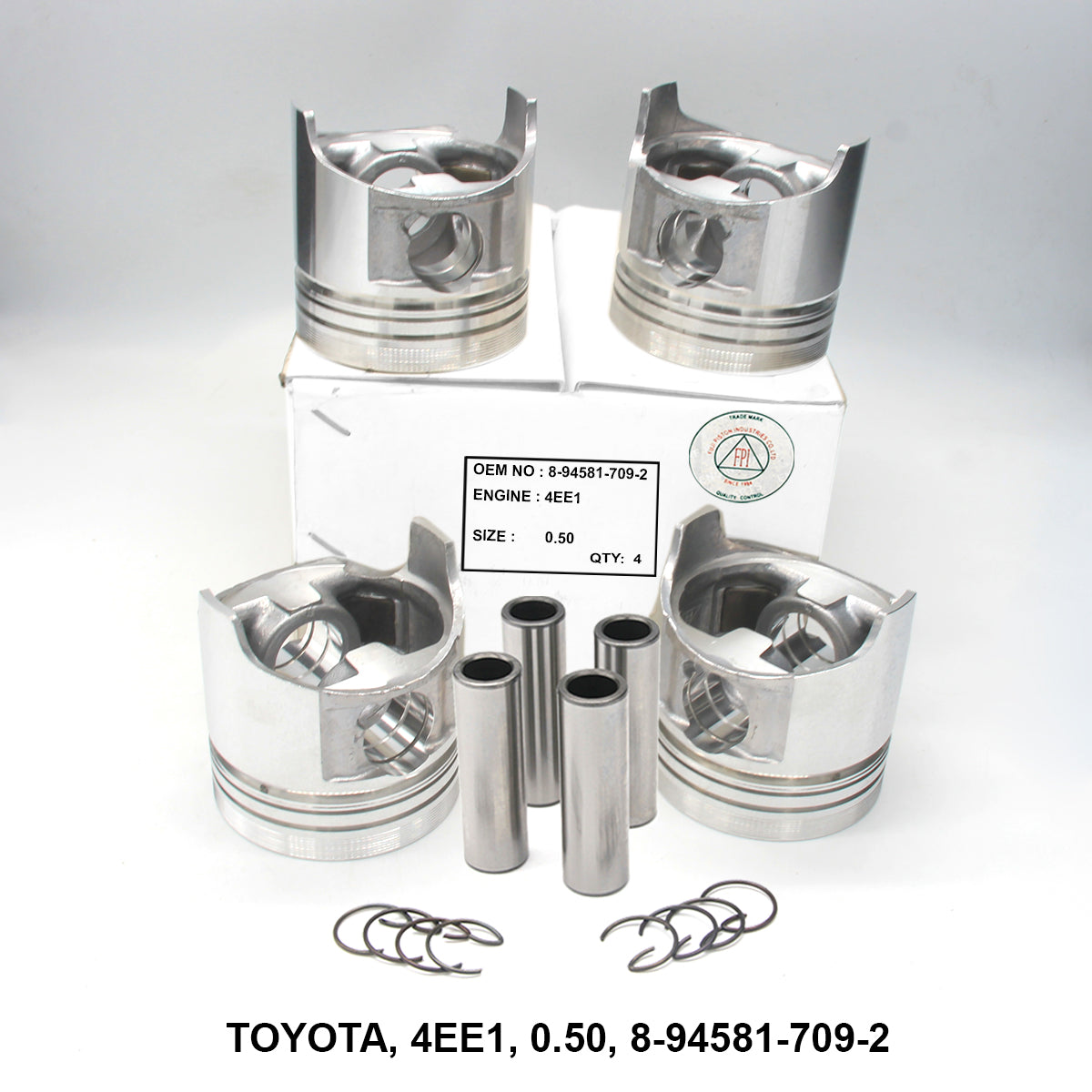 FPI Piston with Pin for Isuzu 4EE1 Engine, 0.50 Oversize — Win Store