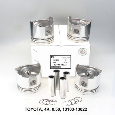 FPI Piston W/Pin, 4K, 0.50, 13104-13022