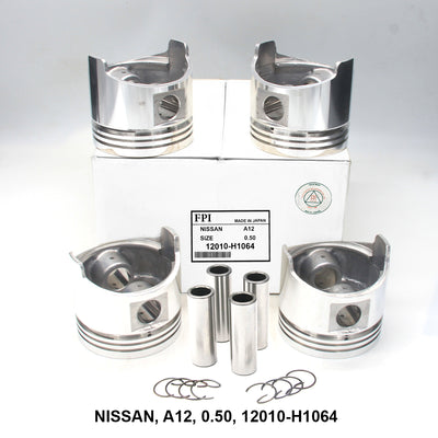 FPI Piston w/ Pin 0.50 Oversize - Nissan A12 - OEM 12010-H1064