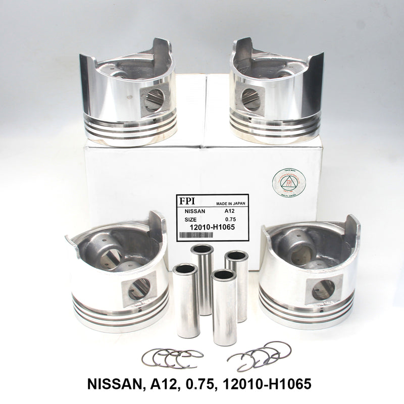 FPI Piston w/ Pin 0.75 Oversize - Nissan A12 - OEM 12010-H1065