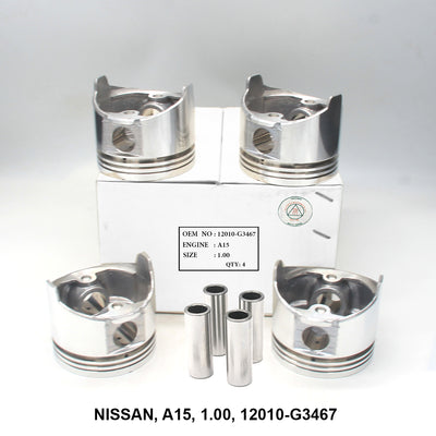 FPI Piston w/ Pin 1.00 Oversize - Nissan A15 - OEM 12010-G3467