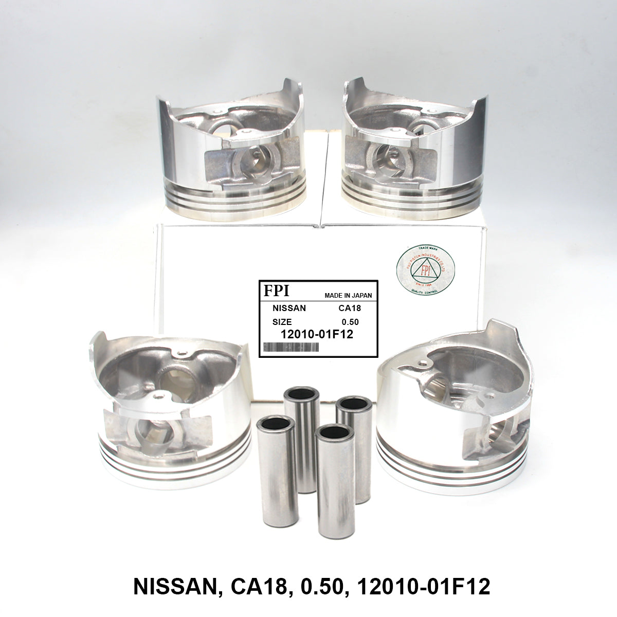 Piston W/Pin, FPI, CA18, 0.50, 12010-01F12 (001641)