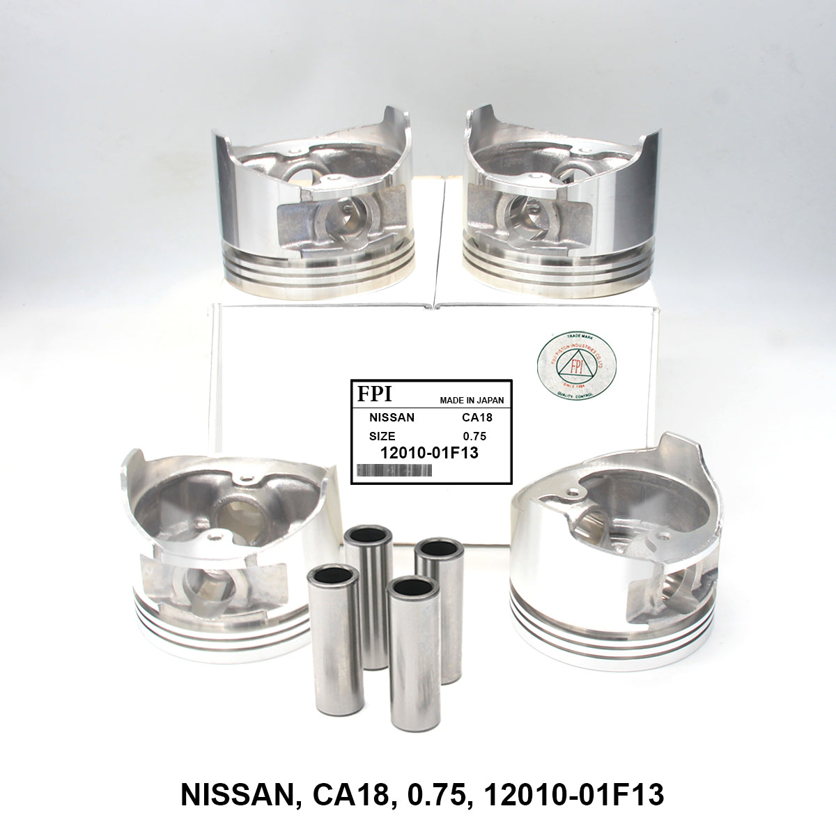 Piston W/Pin, FPI, CA18, 0.75, 12010-01F13 (001642)