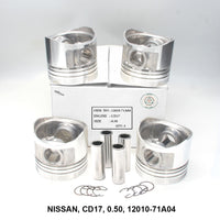 FPI Piston with Pin for Nissan CD17 Engine, 0.50 Oversize 12010-71A04