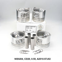 FPI Piston w/ Pin 0.50 Oversize - Nissan CD20 - OEM A2010-57J02