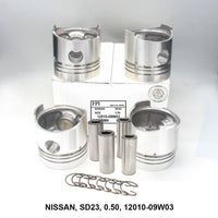FPI Piston W/Pin, SD23 0.50, 12010-09W03