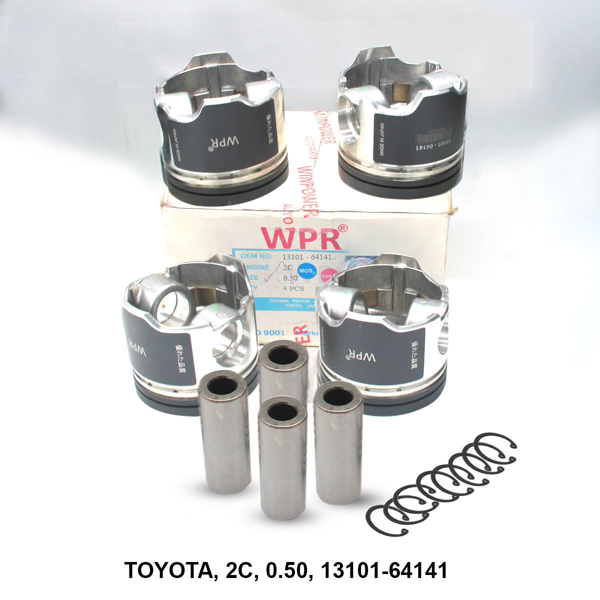 Piston W/Pin, WPR, 2C, 0.50, 13101-64141, 23183X (004644)