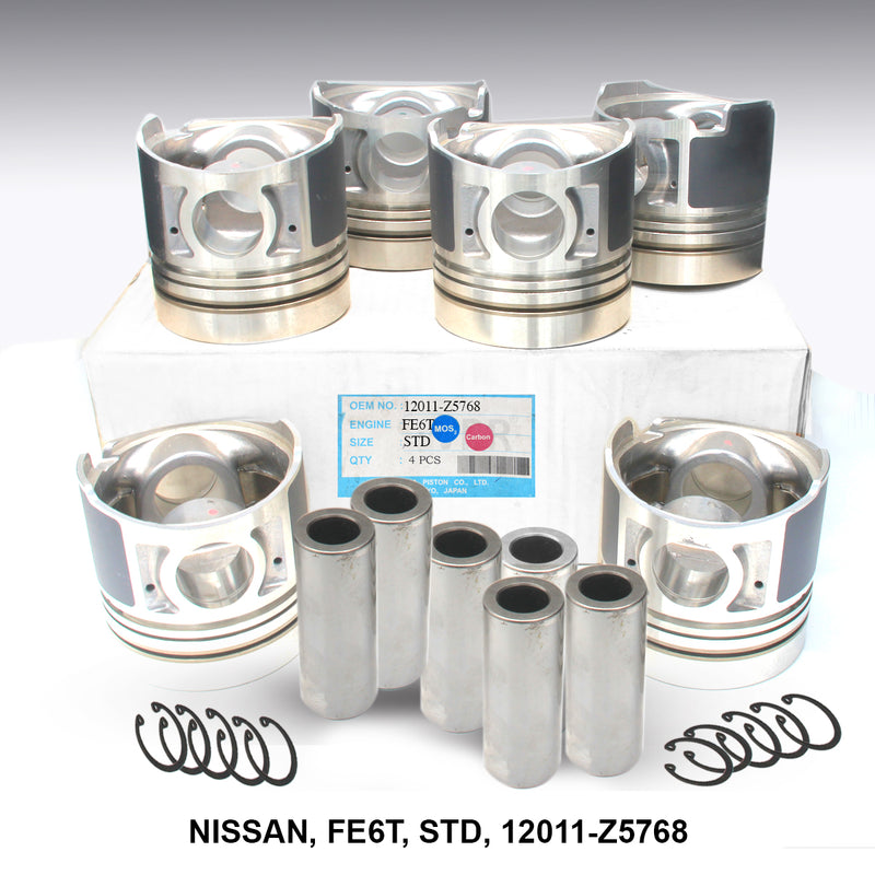 WPR Piston w/ Pin STD for Nissan FE6T, OEM 12011-Z5768