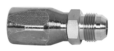 R2-RE-MJ-06-06 | สายยาง 3/8" x 3/8" JIC (9/16"-18 เกลียว) ตัวผู้ (เหล็ก)- 618R-2 (093183)
