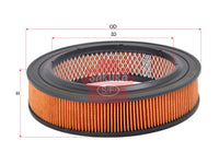 ไส้กรองอากาศ(ไส้กรอง) SAKURA, MD 604802, A-1006, MITSUBISHI (124987)