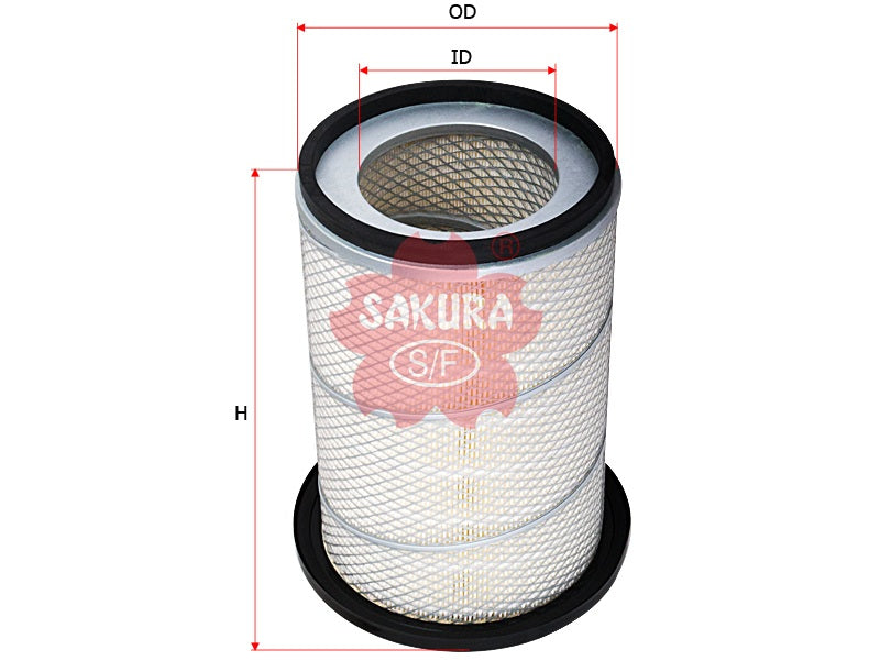 กรองอากาศ(ไส้กรอง) SAKURA, AY120-MT504, A-1019, GMC (124876)