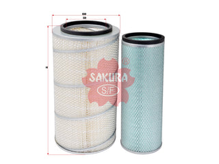SAKURA,, Air Filter (Element), ME 073252+ME 073385, A-1026-S, FUSO