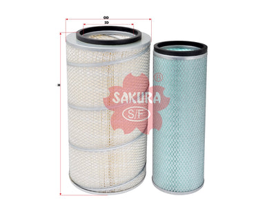 SAKURA,, Air Filter (Element), ME 073252+ME 073385, A-1026-S, FUSO