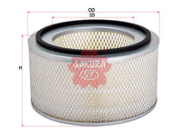 SAKURA,, Air Filter (Element), 5L-9282, A-1028, MITSUBISHI