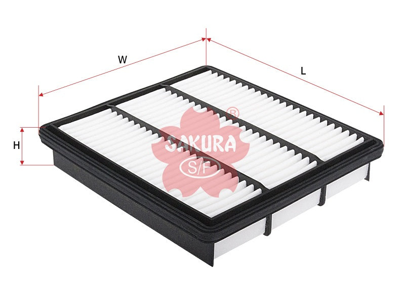 กรองอากาศ(ไส้กรอง) SAKURA, MZ690196, A-1044, MITSUBISHI (124990)
