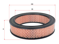 SAKURA,, Air Filter (Element), TY-15368, A-1055, MITSUBISHI