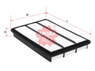 SAKURA,, Air Filter (Element), MZ690198, A-1068, MITSUBISHI